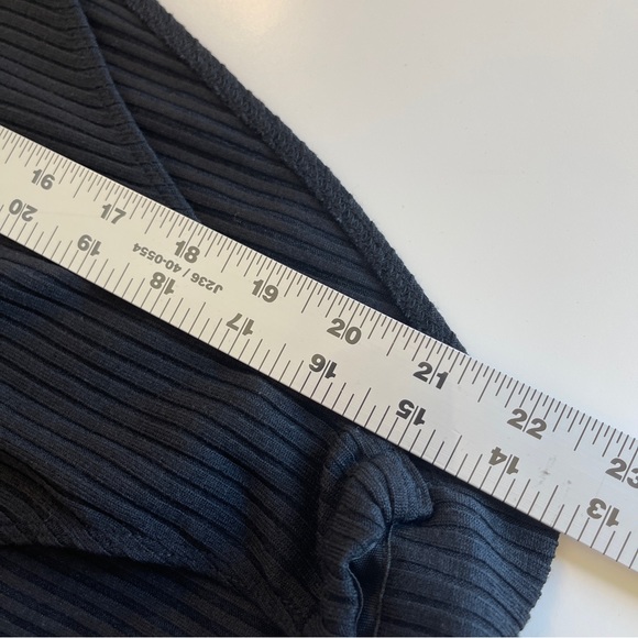 Topshop Bodysuit Ribbed Square Neck in Black Size 6 - Picture 12 of 12